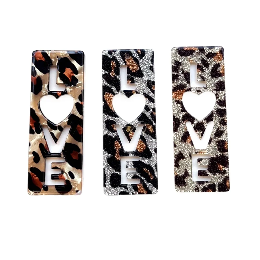 Charm leopard print LOVE Resin Rhinestone Pendant diy Jewelry earrings Decorative Valentine gift decorative accessories 6pcs/lot
Charm leopard print LOVE Resin Rhinestone Pendant diy Jewelry earrings Decorative Valentine gift decorative accessories 6pcs/lot