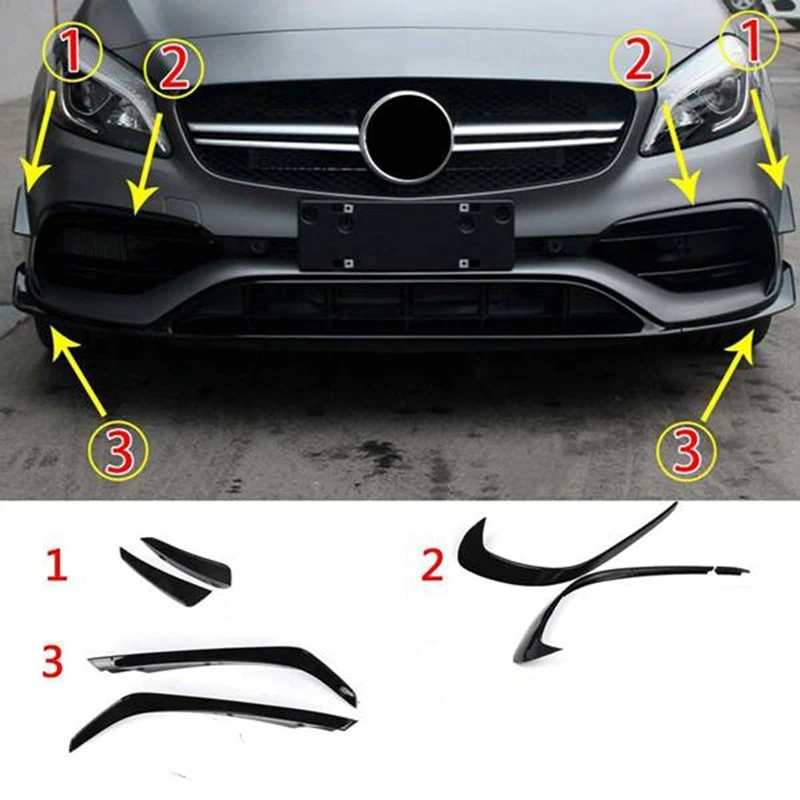 6 шт. автомобильный передний бампер, боковой воздушный нож для Mercedes-Benz класса A W176 A180 A200 A220 AMG A45 2016-2018
6 шт. автомобильный передний бампер, боковой воздушный нож для Mercedes-Benz класса A W176 A180 A200 A220 AMG A45 2016-2018