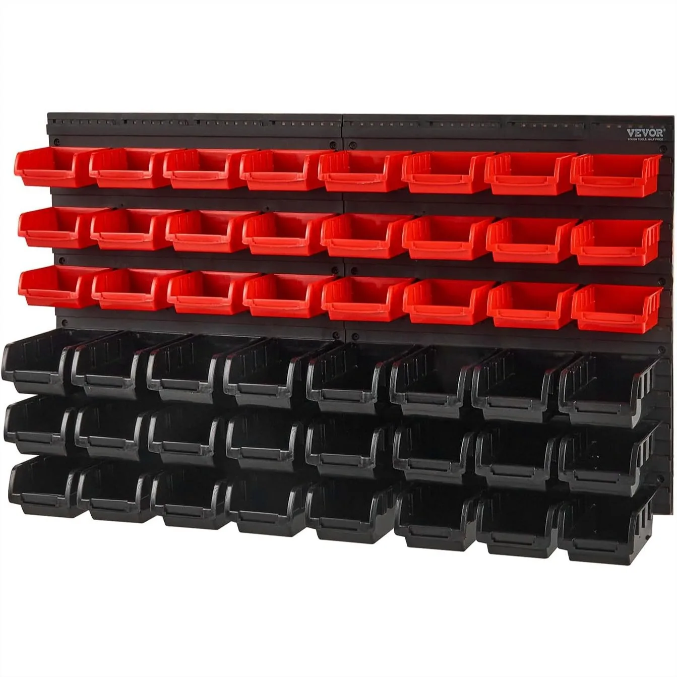 48-Bin Wall Mounted Storage Bins with Stackable Design, Parts Rack Organizer for Garage, Workshop, and Small Hardware, Includes
48-Bin Wall Mounted Storage Bins with Stackable Design, Parts Rack Organizer for Garage, Workshop, and Small Hardware, Includes