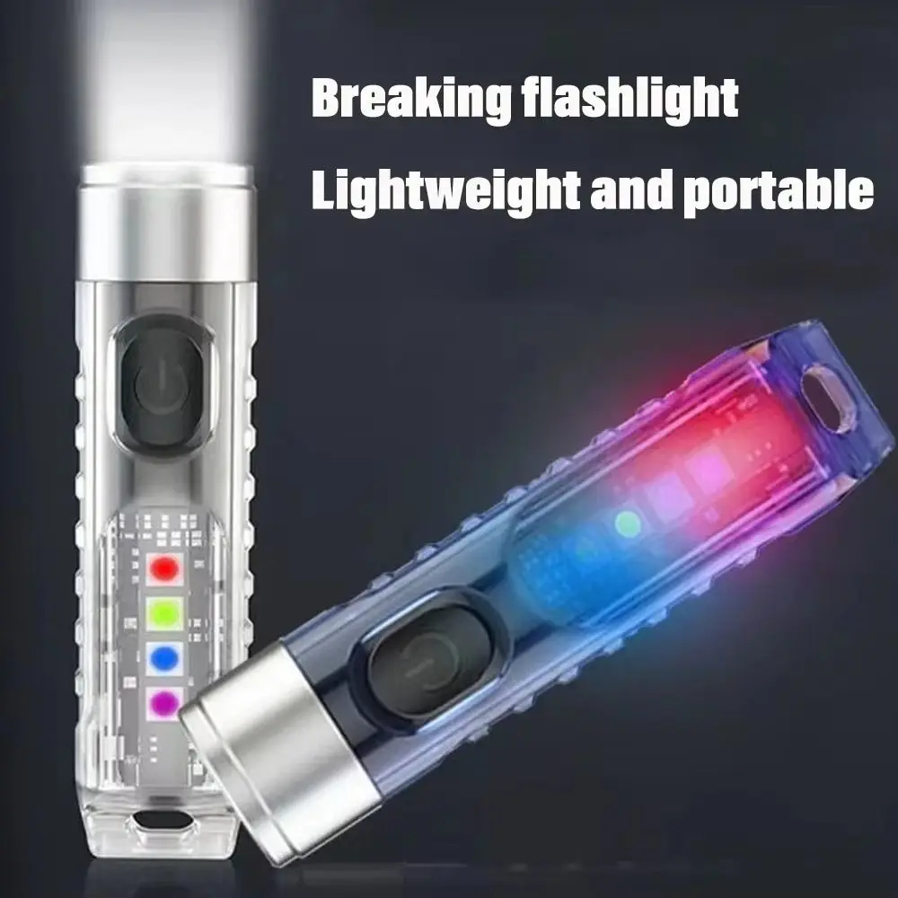 Waterproof Mini Keychain Flashlight Super Bright Pocket LED Magnetic Flashlight Lightweight Multifunctional Portable Torch Light