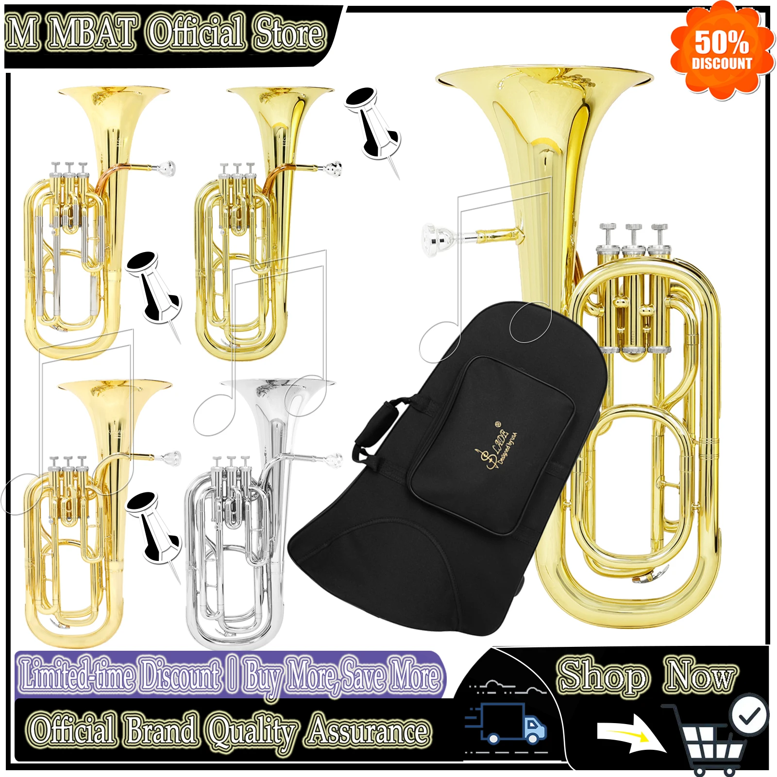 SLADEBb Tenor Horn B Flat 3-key Vertical Key Import Brass Body Tenor Horn Brass Instrument Accessories with Case Gloves Straps
SLADEBb Tenor Horn B Flat 3-key Vertical Key Import Brass Body Tenor Horn Brass Instrument Accessories with Case Gloves Straps