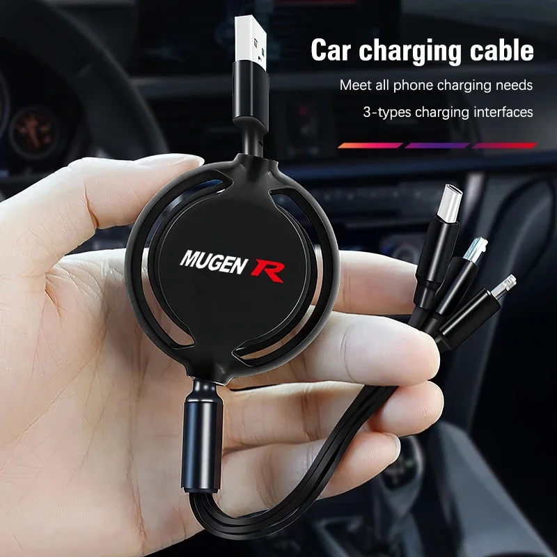 Car 100w Fast Charging Data Cable Scalable 3 In 1 Phone Charger USB Type C for Honda MUGEN R MUGENR CIVIC FIT Auto accessories
Car 100w Fast Charging Data Cable Scalable 3 In 1 Phone Charger USB Type C for Honda MUGEN R MUGENR CIVIC FIT Auto accessories