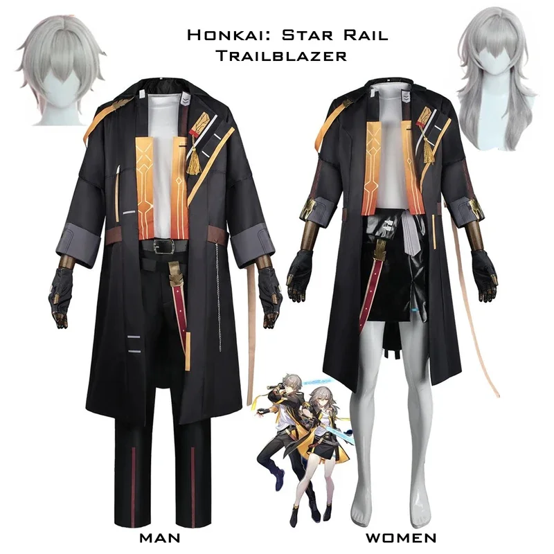 Костюм для косплея Honkai:Star Rail Trailblazer, черный костюм в стиле аниме, белый парик, для Хэллоуина, карнавала, вечеринки
Костюм для косплея Honkai:Star Rail Trailblazer, черный костюм в стиле аниме, белый парик, для Хэллоуина, карнавала, вечеринки