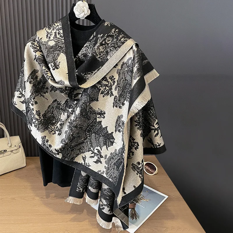 European Korean New Winter Scarf - Double-Sided Faux Cashmere Plant Forest Print, Elegant Warm Unisex Neck Warmer for Students
European Korean New Winter Scarf - Double-Sided Faux Cashmere Plant Forest Print, Elegant Warm Unisex Neck Warmer for Students