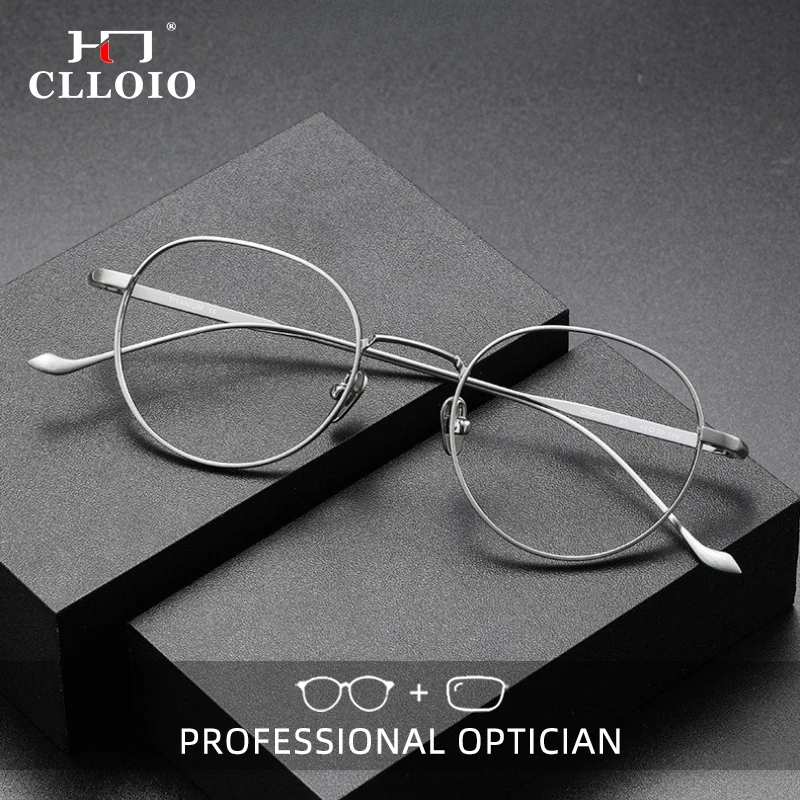 CLLOIO Vintage Versatile Casual Style Reading Glasses Blue Light Blocking Pure Titanium Round Progressive Prescription Eyewear
CLLOIO Vintage Versatile Casual Style Reading Glasses Blue Light Blocking Pure Titanium Round Progressive Prescription Eyewear