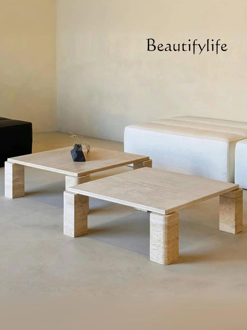 Design natural travertine coffee table household small square table creative luxury stone balcony low living room combination te
Design natural travertine coffee table household small square table creative luxury stone balcony low living room combination te