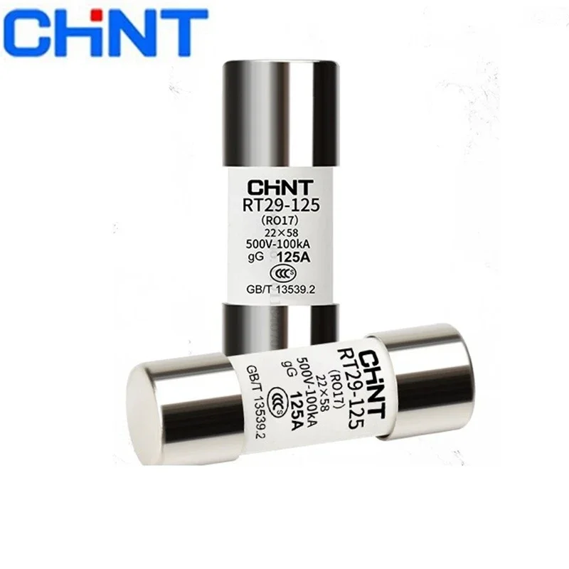 CHINT RT29-125 (RO17) 10A 16A 20A 25A 32A 40A 50A 63A 80A 100A 125A Fuse Link 22X58
CHINT RT29-125 (RO17) 10A 16A 20A 25A 32A 40A 50A 63A 80A 100A 125A Fuse Link 22X58