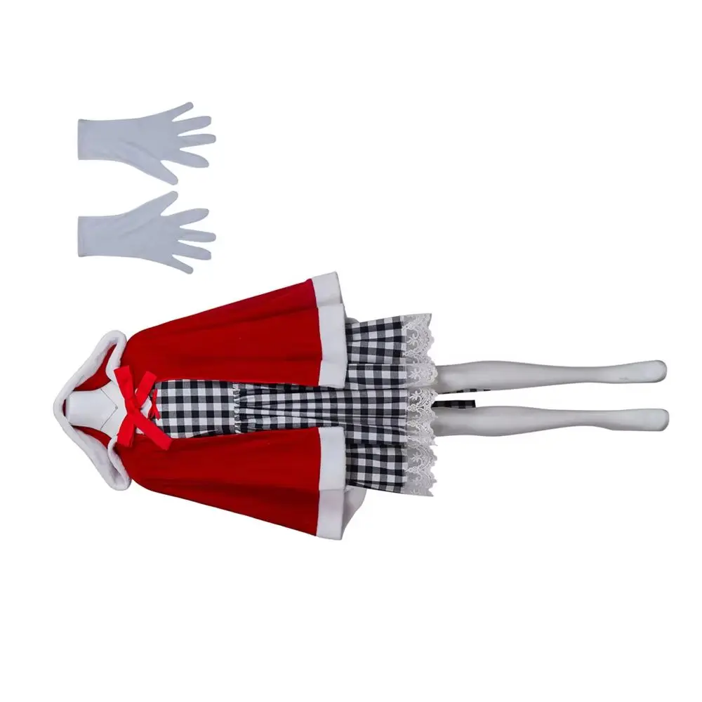 Cindy Lou Cosplay Movie Costume For Women Fantasia Red Hooded Cloak Plaid Strappy Dress Suit Halloween Christmas Party Ball Gown
Cindy Lou Cosplay Movie Costume For Women Fantasia Red Hooded Cloak Plaid Strappy Dress Suit Halloween Christmas Party Ball Gown