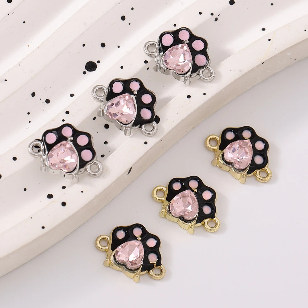 5pcs Cute Crystal CZ Cat Puppy Footprint Pendants Charms for Jewelry Making Necklace Earrings Bracelet DIY Handmade Accessories
5pcs Cute Crystal CZ Cat Puppy Footprint Pendants Charms for Jewelry Making Necklace Earrings Bracelet DIY Handmade Accessories