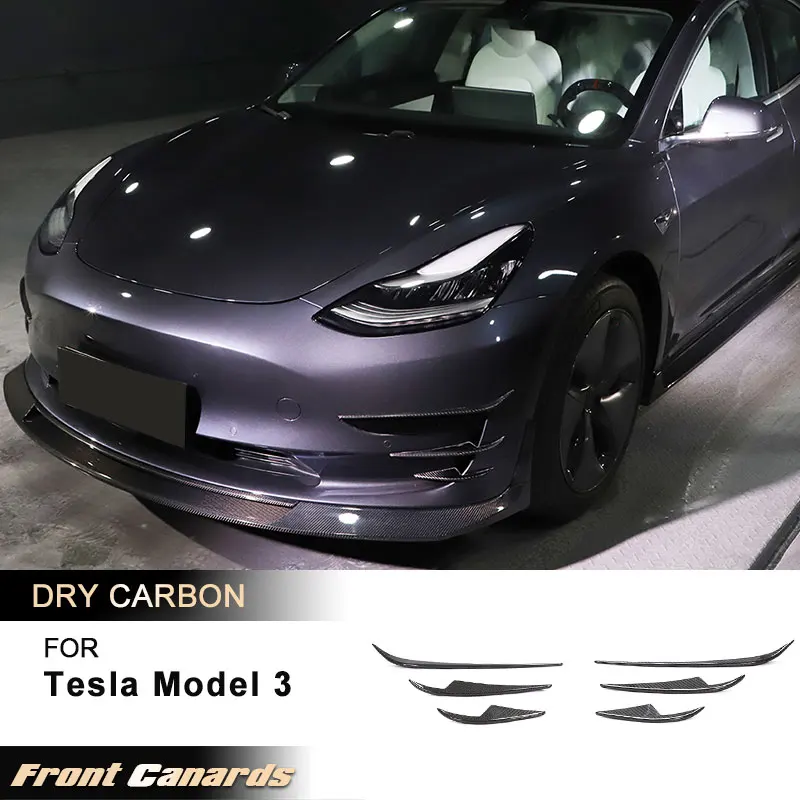 Car Front Bumper Canards Air Vent Trims for Tesla Model 3 Sedan 4-Door 2016-2019 Auto Racing Front Canards Fins Carbon Fiber
Car Front Bumper Canards Air Vent Trims for Tesla Model 3 Sedan 4-Door 2016-2019 Auto Racing Front Canards Fins Carbon Fiber