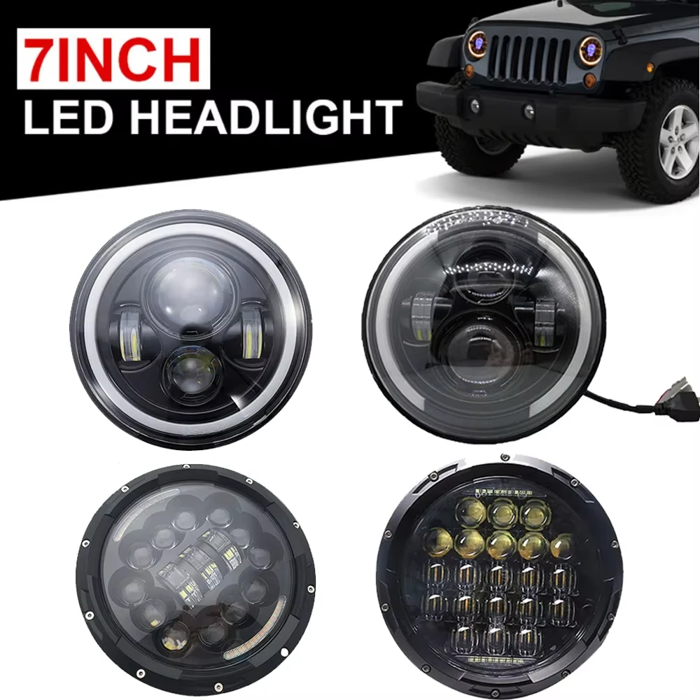 1PC LED 7 Inch Round Headlight Motorcycle Headlight Angel Eye LED for Jeep Wrangler JK TJ CJ/Hummer H2&H1 Land Rover turn signal
1PC LED 7 Inch Round Headlight Motorcycle Headlight Angel Eye LED for Jeep Wrangler JK TJ CJ/Hummer H2&H1 Land Rover turn signal