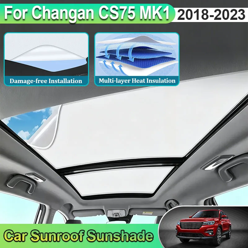 For Changan CS75 Accessories MK1 2018-2023 Car Sunroof Sunshades Electrostatic Adsorption Heat Insulation Summer Cooling Shade
For Changan CS75 Accessories MK1 2018-2023 Car Sunroof Sunshades Electrostatic Adsorption Heat Insulation Summer Cooling Shade