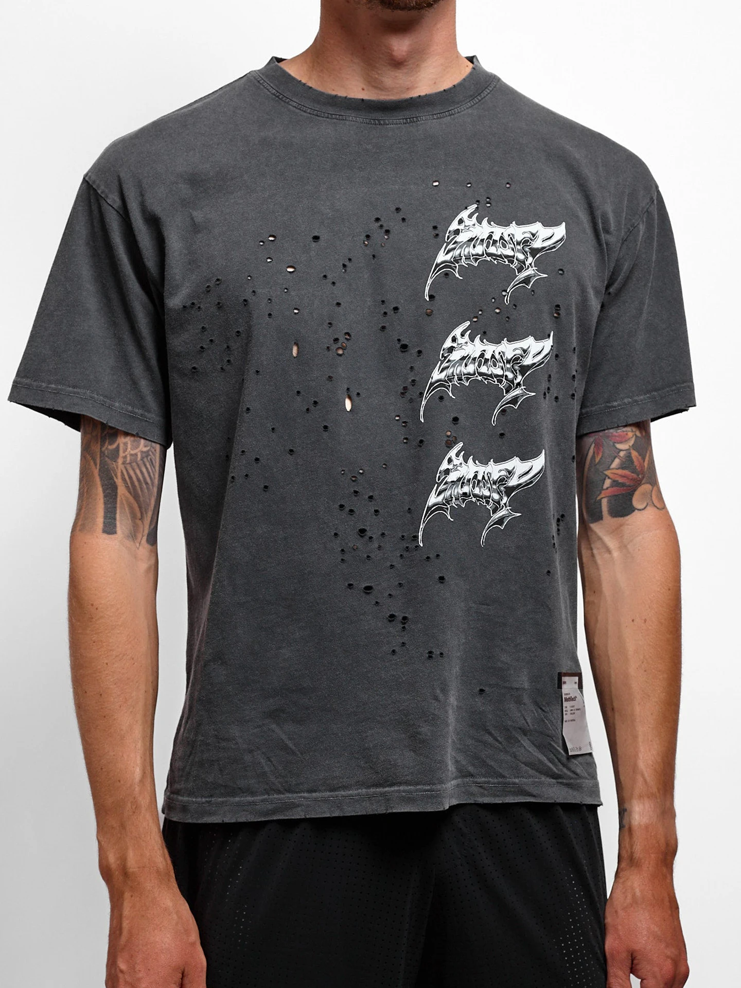 MothTech Vintage Ripped Liquid Font Print Short Sleeve T-Shirt Black Breathable Cotton Standard Fit round Neck Men's T-Shirt
MothTech Vintage Ripped Liquid Font Print Short Sleeve T-Shirt Black Breathable Cotton Standard Fit round Neck Men's T-Shirt