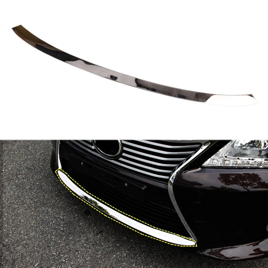 Stainless Steel Car Front Bumper Down Decorative Trim Chrome Style Fit for Lexus ES250 ES300 ES350h 2013 2014 2015
Stainless Steel Car Front Bumper Down Decorative Trim Chrome Style Fit for Lexus ES250 ES300 ES350h 2013 2014 2015