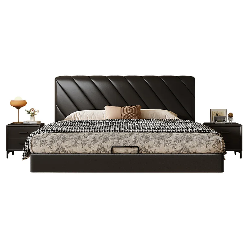 Italian minimalist leather suspension bed 2.2 meters master bedroom high-end atmosphere black
Italian minimalist leather suspension bed 2.2 meters master bedroom high-end atmosphere black
