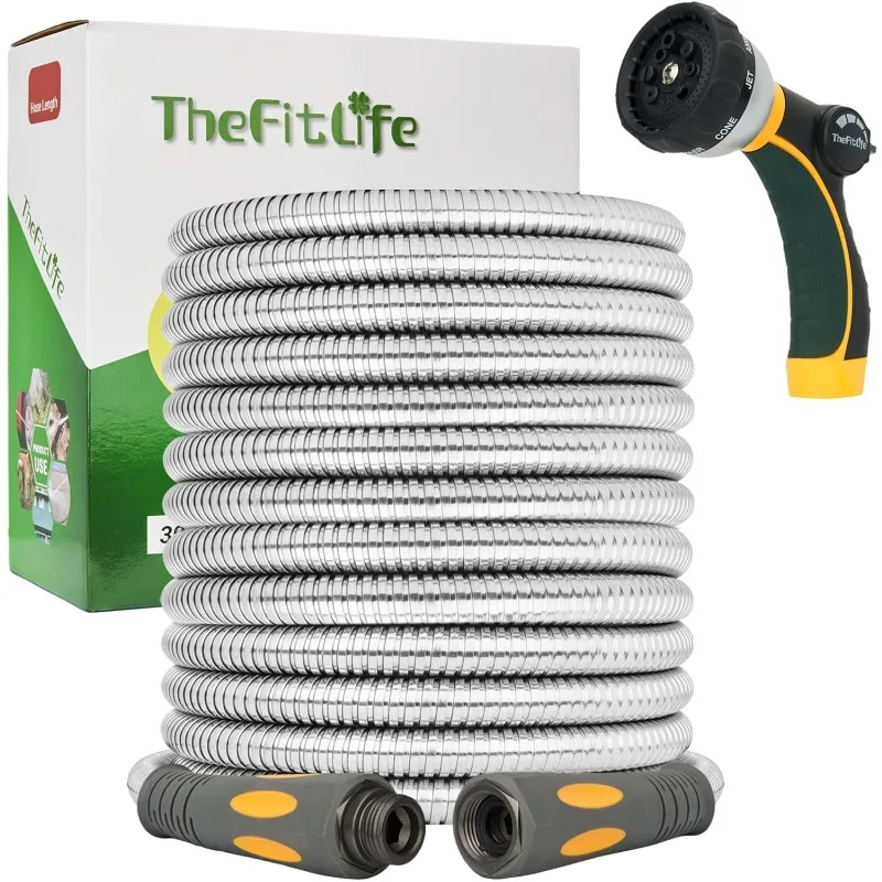 Гибкий металлический садовый шланг TheFitLife, футов, легкий шланг для воды из нержавеющей стали с твердыми фитингами и распылителем
Гибкий металлический садовый шланг TheFitLife, футов, легкий шланг для воды из нержавеющей стали с твердыми фитингами и распылителем