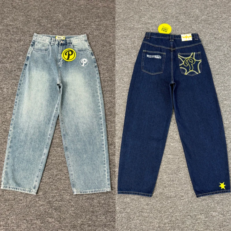 Streetwear Summer Protect Jeans Retro Casual Loose Straight-leg Embroidery Pattern Denim Pants
Streetwear Summer Protect Jeans Retro Casual Loose Straight-leg Embroidery Pattern Denim Pants
