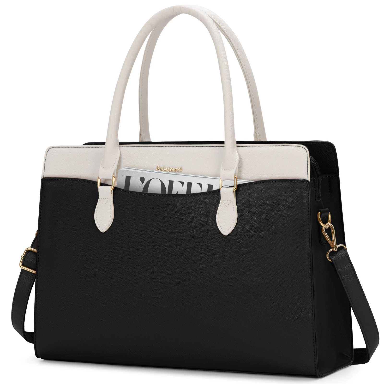 RAINSMORE Laptop Bag for Women 15.6 Inch Waterproof PU Leather Work Tote Bags Large Shoulder Bag Briefcase Computer Bags
RAINSMORE Laptop Bag for Women 15.6 Inch Waterproof PU Leather Work Tote Bags Large Shoulder Bag Briefcase Computer Bags