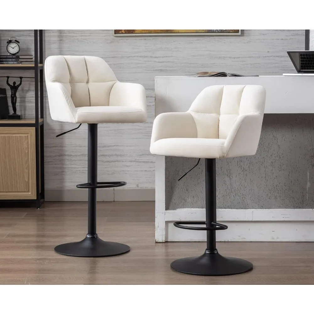 Bar Stools Set of 2 Counter Height Bar Stools with Back for Kitchen, Upholstered Velvet Barstools Adjustable Bar Chairs Modern
Bar Stools Set of 2 Counter Height Bar Stools with Back for Kitchen, Upholstered Velvet Barstools Adjustable Bar Chairs Modern