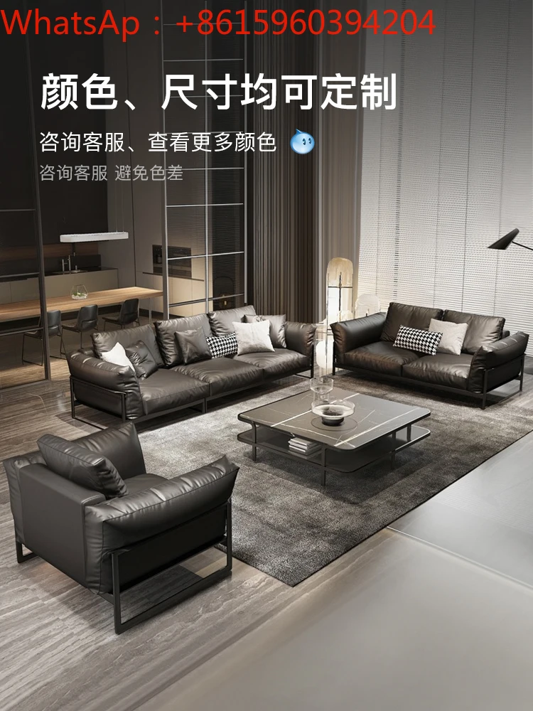 Italian leather sofa head cowhide living room Nordic high-end import very simple style three or four people small Huxing
Italian leather sofa head cowhide living room Nordic high-end import very simple style three or four people small Huxing