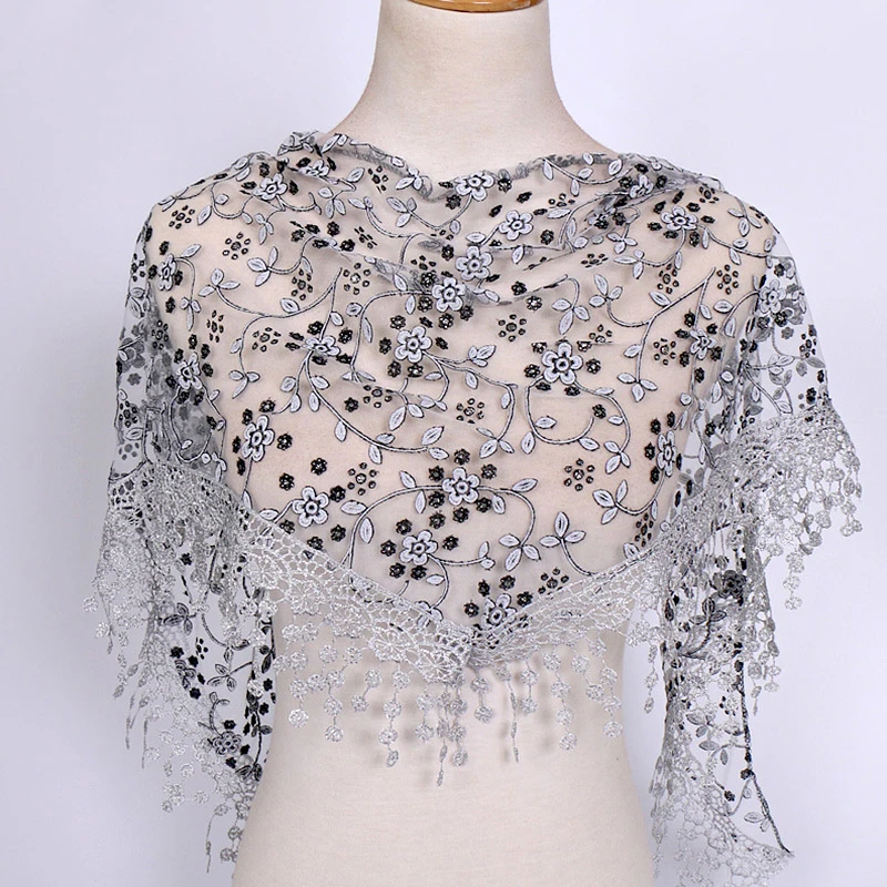 2024 New Floral Lace Triangle Scarf Tassel Shawl Female Classic Casual Transparent Breathable Scarves Sunscreen Triangular Scarf
2024 New Floral Lace Triangle Scarf Tassel Shawl Female Classic Casual Transparent Breathable Scarves Sunscreen Triangular Scarf