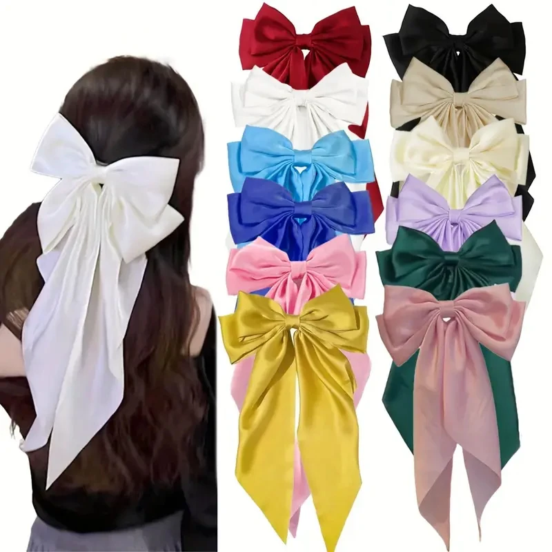 Elegant Ribbon Hair Clip For Girls Long Bow Hair Pin Fashion Duckbill Clip Princess Style Solid Color Hair Clip Hair Accessory
Elegant Ribbon Hair Clip For Girls Long Bow Hair Pin Fashion Duckbill Clip Princess Style Solid Color Hair Clip Hair Accessory