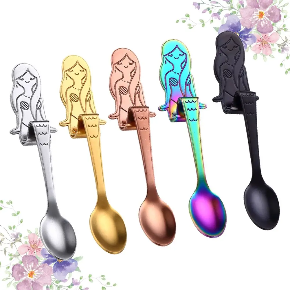 5Pcs Mermaid Shaker Stainless Scoop Stirring Spoons Cup Spoon Dessert Scoop Black Color For Home Use
5Pcs Mermaid Shaker Stainless Scoop Stirring Spoons Cup Spoon Dessert Scoop Black Color For Home Use