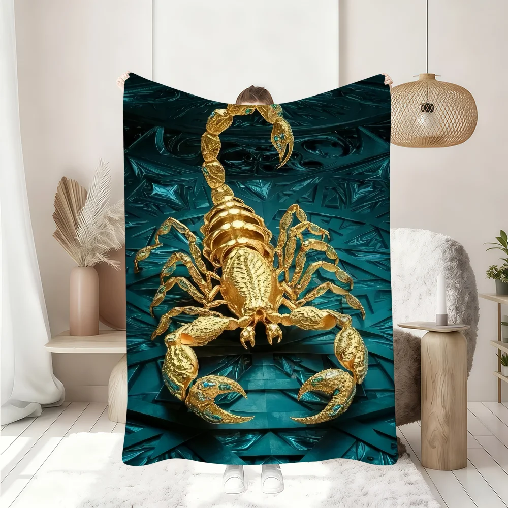 Golden Scorpion Blanket Soft Throw Blanket for Home Bedroom Bed Sofa Picnic Travel Office Rest Cover Blanket Gift
Golden Scorpion Blanket Soft Throw Blanket for Home Bedroom Bed Sofa Picnic Travel Office Rest Cover Blanket Gift