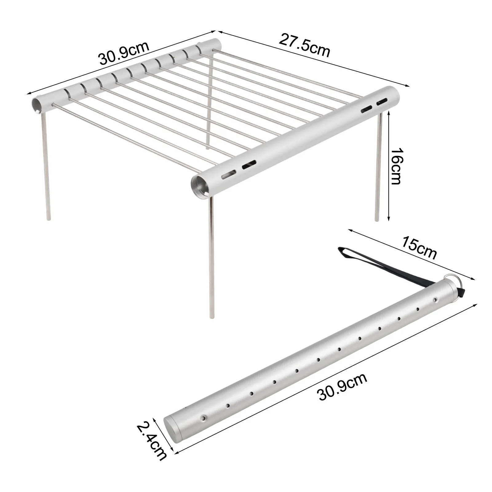 Compact Camping Grill 30x27.5x21.5cm Unfold Folding Charcoal BBQ Grill Secure Screw-in Rods Sturdy And Easy To Assemble
Compact Camping Grill 30x27.5x21.5cm Unfold Folding Charcoal BBQ Grill Secure Screw-in Rods Sturdy And Easy To Assemble