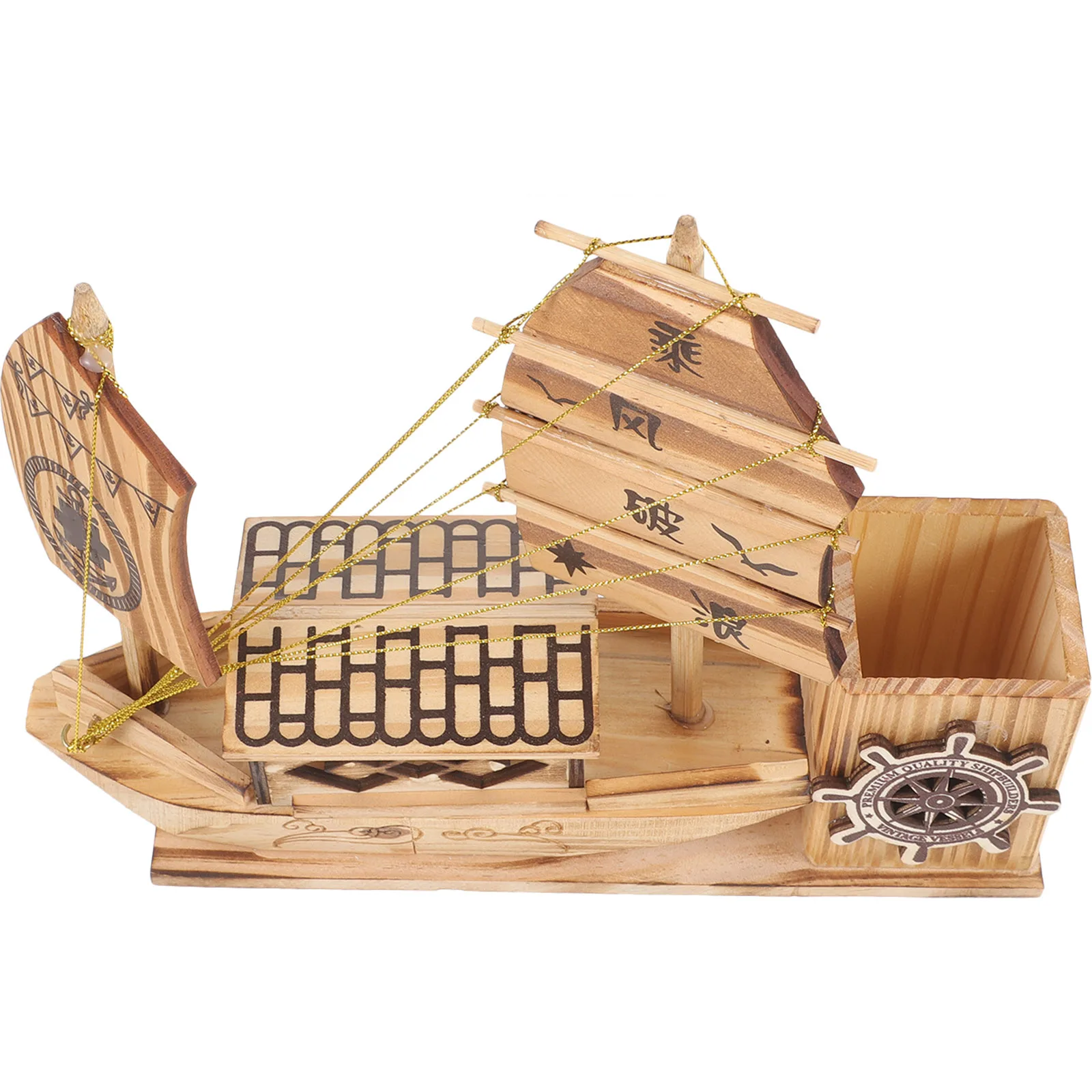 Wooden Pen Holder Sailboat Desk Organizer Large Capacity Office Supplies Home Decoration Multi Purpose Practical
Wooden Pen Holder Sailboat Desk Organizer Large Capacity Office Supplies Home Decoration Multi Purpose Practical