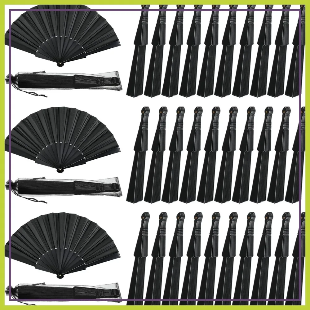 80 Pcs Wedding Folding Hand Fans Bulk Silk Fabric Chinese Handheld Clack Fans with Plastic Ribs for Party, Gifts, Line Dancing, Home Decorative
80 Pcs Wedding Folding Hand Fans Bulk Silk Fabric Chinese Handheld Clack Fans with Plastic Ribs for Party, Gifts, Line Dancing, Home Decorative