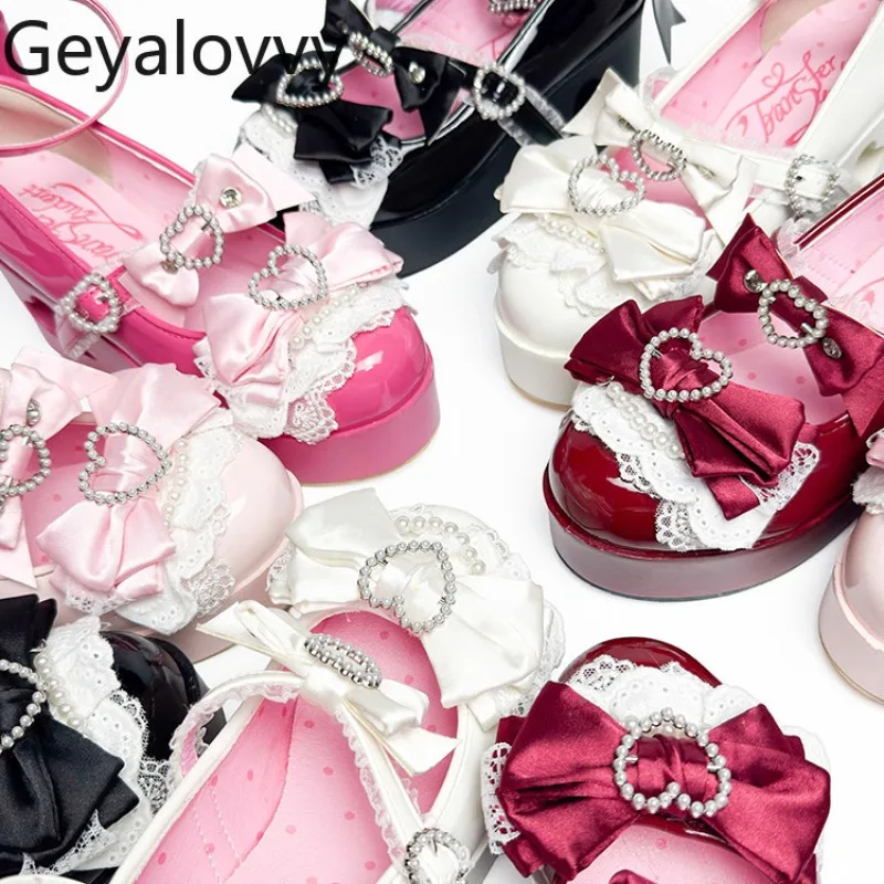 Original Lolita Girls Shoes Vintage Japanese New Spring New Chunky Heels Girls Cute Doll Lolita High Heels Pumps for Women Shoes
Original Lolita Girls Shoes Vintage Japanese New Spring New Chunky Heels Girls Cute Doll Lolita High Heels Pumps for Women Shoes