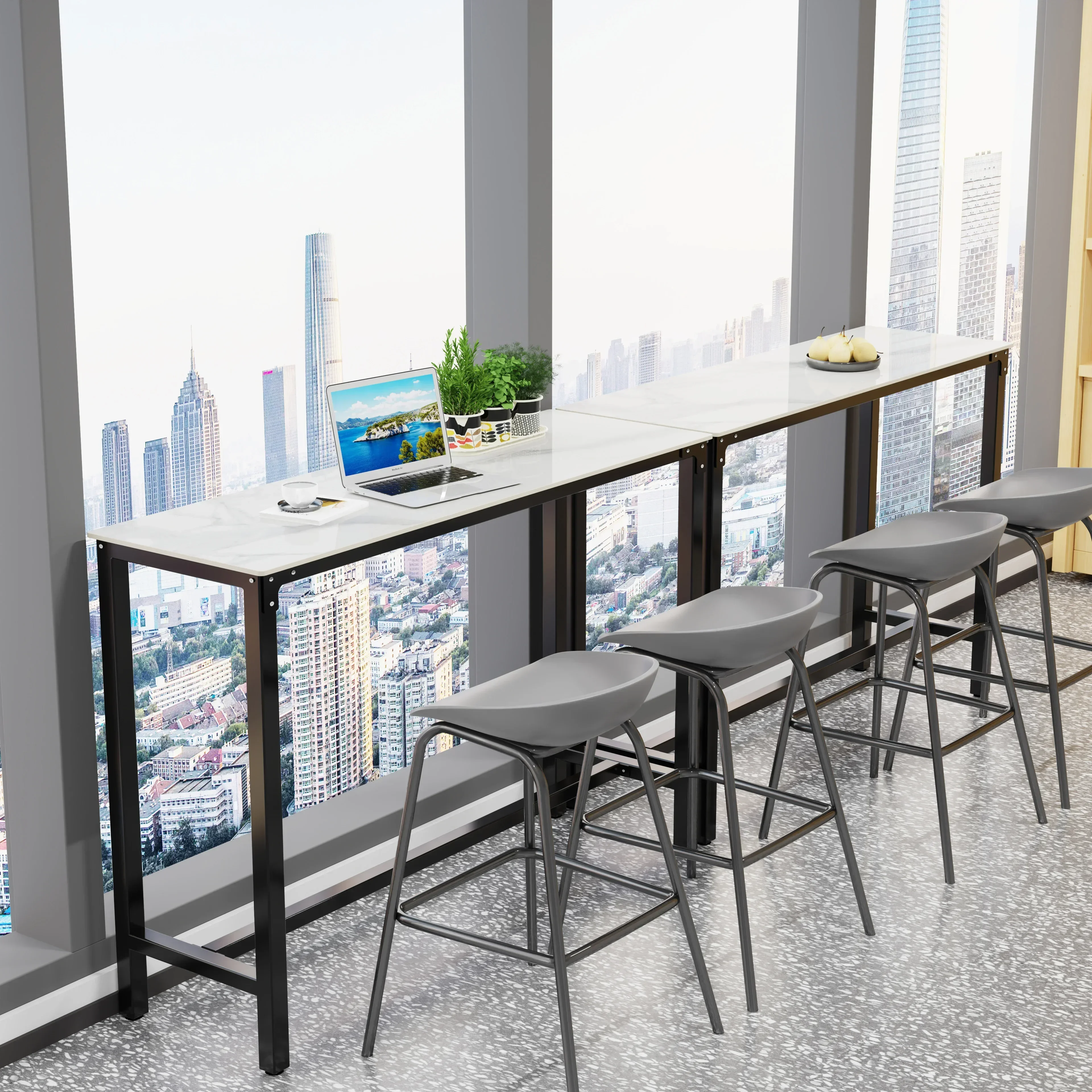 Sintered Stone Bar Table White Rectangular Counter Height Dining Table Black Metal Frame High Top Pub Table
Sintered Stone Bar Table White Rectangular Counter Height Dining Table Black Metal Frame High Top Pub Table