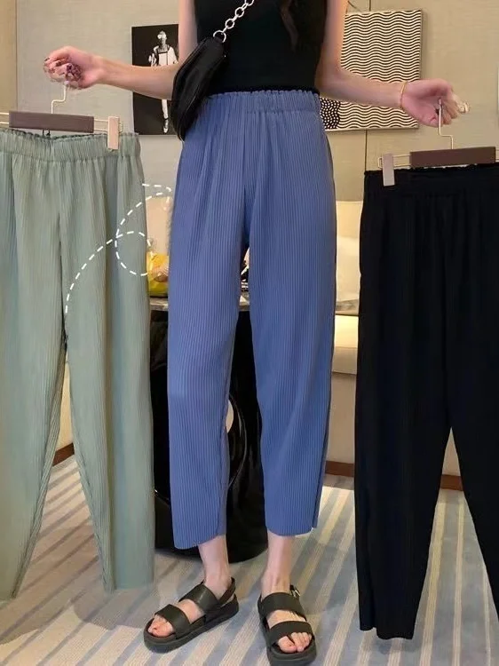 plus Size Summer Wide Leg Pants Draped Thin Extra Fat 200 Pounds High Waist Korean Style Commute Folded Polyester Fiber
plus Size Summer Wide Leg Pants Draped Thin Extra Fat 200 Pounds High Waist Korean Style Commute Folded Polyester Fiber