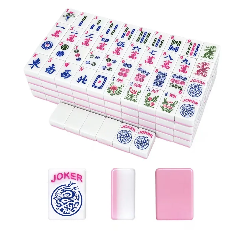 3cm Carved American Mahjong Tile Set for Beginners 166pcs Jewish Mahjong Melamine Portable Pink American Mahjong Blocks for Fun
3cm Carved American Mahjong Tile Set for Beginners 166pcs Jewish Mahjong Melamine Portable Pink American Mahjong Blocks for Fun