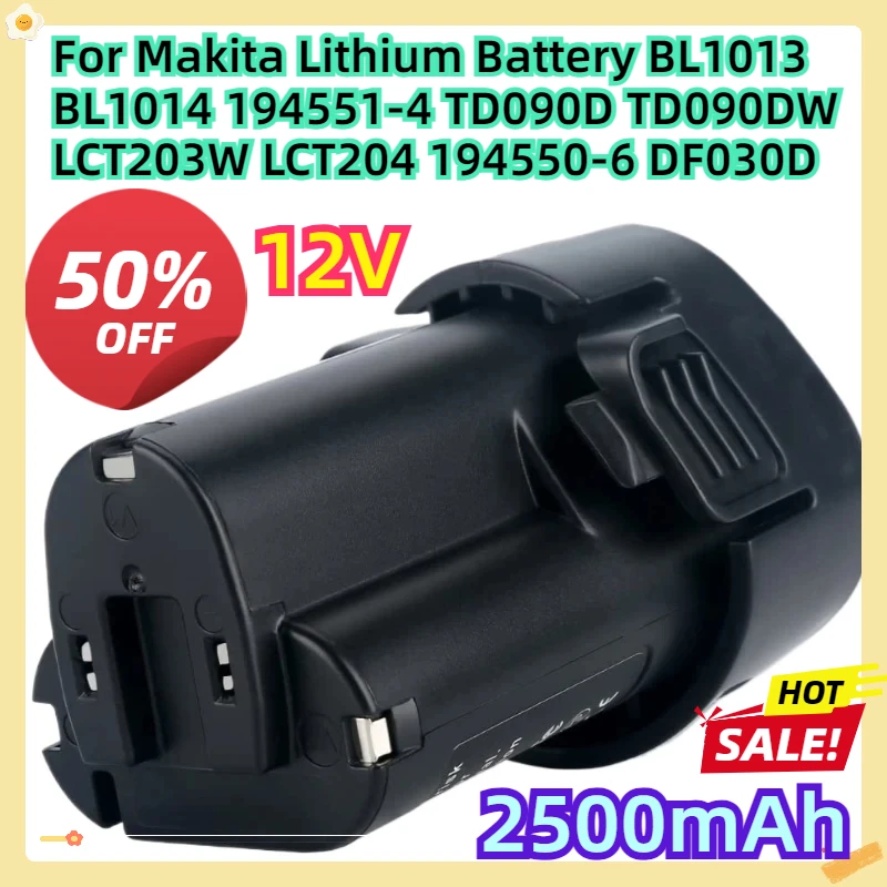 For Makita 12V Lithium Battery BL1013 BL1014 194551-4 TD090D TD090DW LCT203W LCT204 194550-6 DF030D
For Makita 12V Lithium Battery BL1013 BL1014 194551-4 TD090D TD090DW LCT203W LCT204 194550-6 DF030D