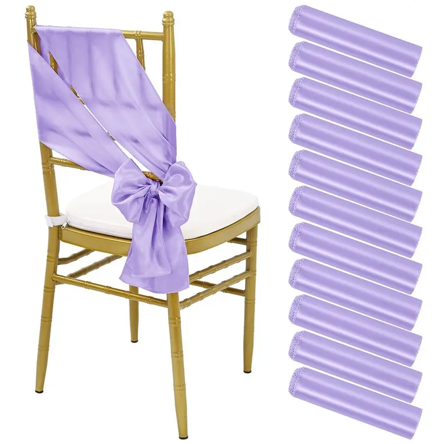 PCS Satin Chair Sashes Lavender Shiny Chair Ribbon Ties Back Bows Designed Sashes Universal Chair Cover for Wedding Reception Ga
PCS Satin Chair Sashes Lavender Shiny Chair Ribbon Ties Back Bows Designed Sashes Universal Chair Cover for Wedding Reception Ga