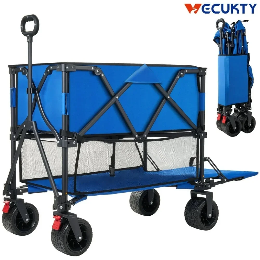 Folding Double Decker Garden Wagon,Heavy Duty Collapsible Camping Wagon Cart with 54" Lower Decker, All-Terrain Big Wheels
Folding Double Decker Garden Wagon,Heavy Duty Collapsible Camping Wagon Cart with 54" Lower Decker, All-Terrain Big Wheels