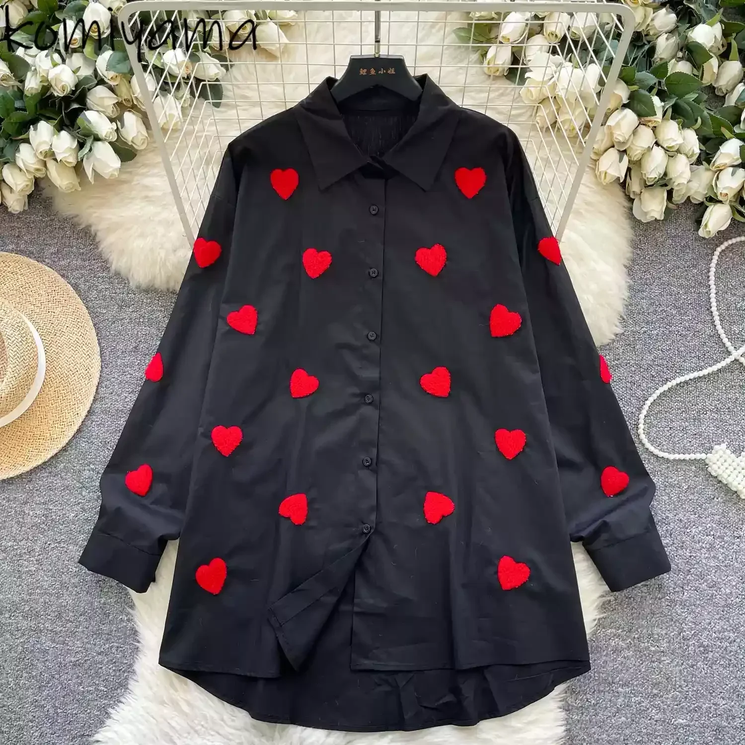 Love Heart Embroidery Blusas Mujer Lapel Neck Single Breasted Shirts & Blouses Long Sleeve Women Clothing Loose Camisas Ropa
Love Heart Embroidery Blusas Mujer Lapel Neck Single Breasted Shirts & Blouses Long Sleeve Women Clothing Loose Camisas Ropa