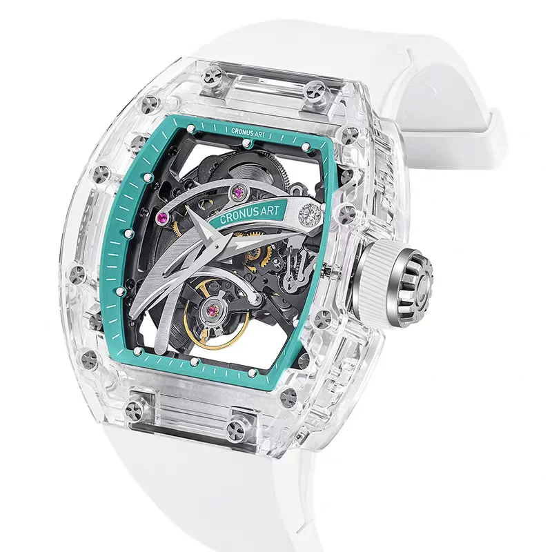 CRONUSART Men Automatic Watch 50mm Tonneau Mechanical Wristwatch Sapphire Case & Mirror Luminous FKM Strap Skeleton Edge Dial
CRONUSART Men Automatic Watch 50mm Tonneau Mechanical Wristwatch Sapphire Case & Mirror Luminous FKM Strap Skeleton Edge Dial