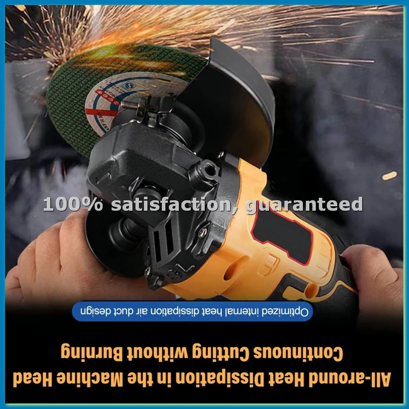 21V Cordless Brushless Angle Grinder 125mm Cutting Tool Set 2 Battery & Charger EU Plug-ABWO
21V Cordless Brushless Angle Grinder 125mm Cutting Tool Set 2 Battery & Charger EU Plug-ABWO