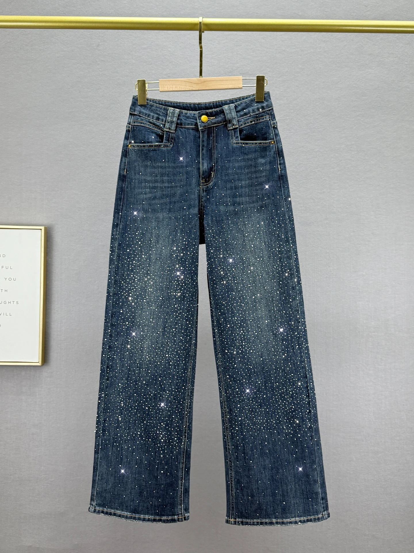 Retro Waed High Waist Loose Fit Slimming Women's Jeans Spring 2026 Glittering Straight Leg Cotton Stretch Denim
Retro Waed High Waist Loose Fit Slimming Women's Jeans Spring 2026 Glittering Straight Leg Cotton Stretch Denim