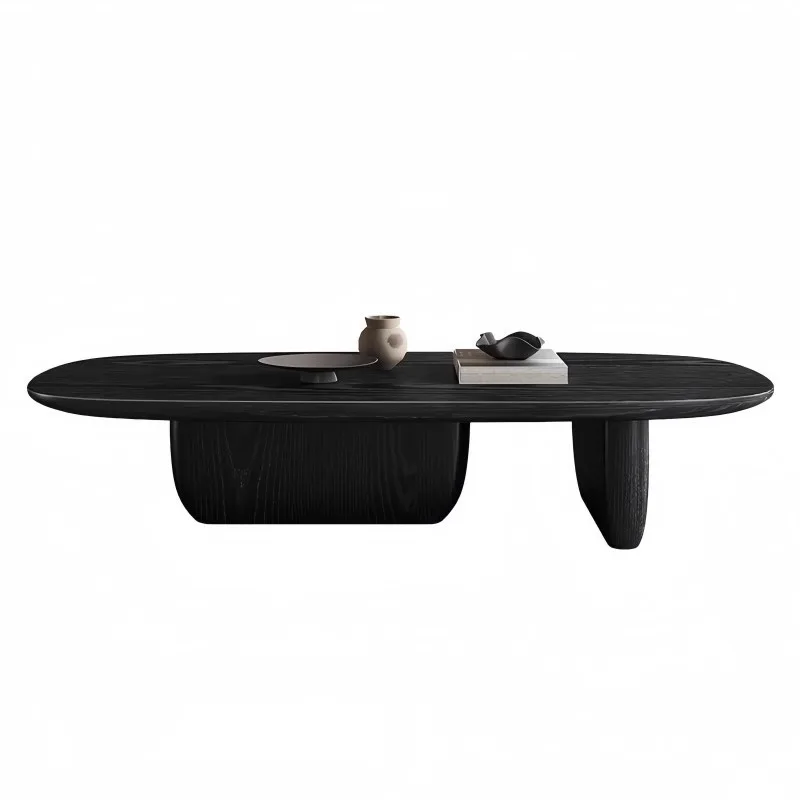 Carbonized solid wood coffee table small apartment living room low table
Carbonized solid wood coffee table small apartment living room low table