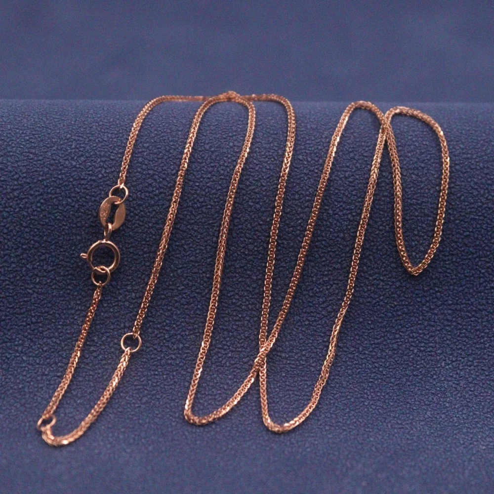 Real Pure 18K Rose Gold Chain Women Gift 1mm Wheat Adjustable Necklace 1.8g/45cm
Real Pure 18K Rose Gold Chain Women Gift 1mm Wheat Adjustable Necklace 1.8g/45cm