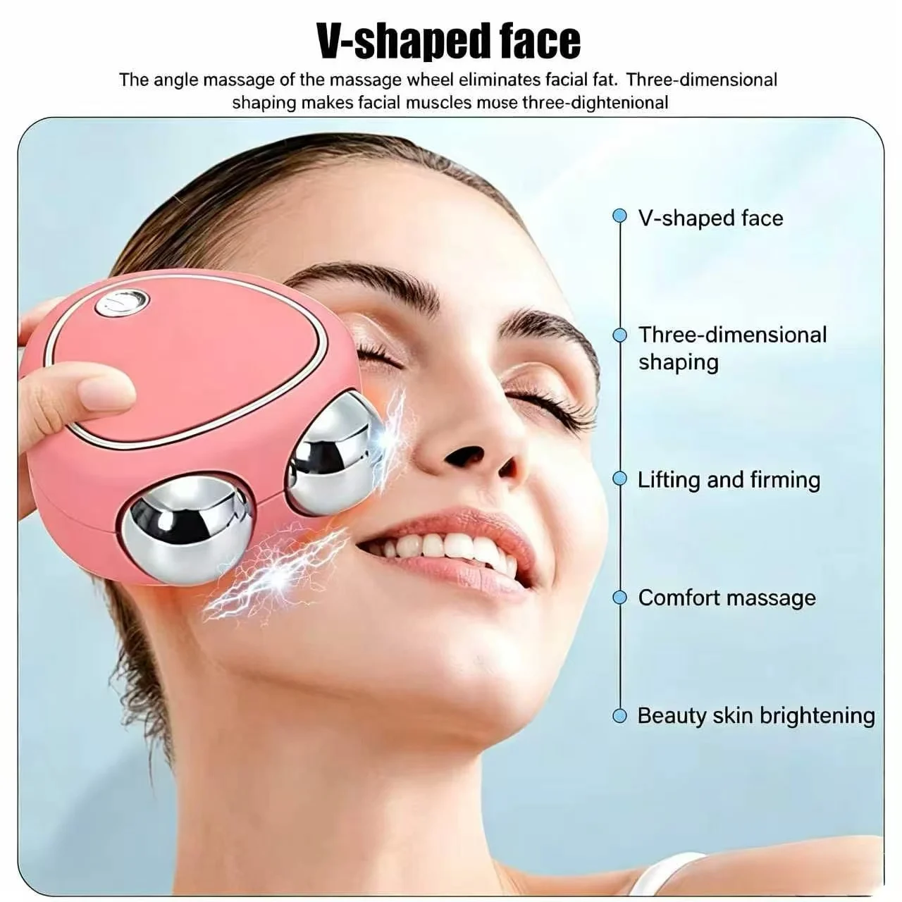 NEW Micro Current Beauty Device Mini Portable Face Lifting Roller Slimming Massager EMS Delicate Contour Firming Facial Care
NEW Micro Current Beauty Device Mini Portable Face Lifting Roller Slimming Massager EMS Delicate Contour Firming Facial Care