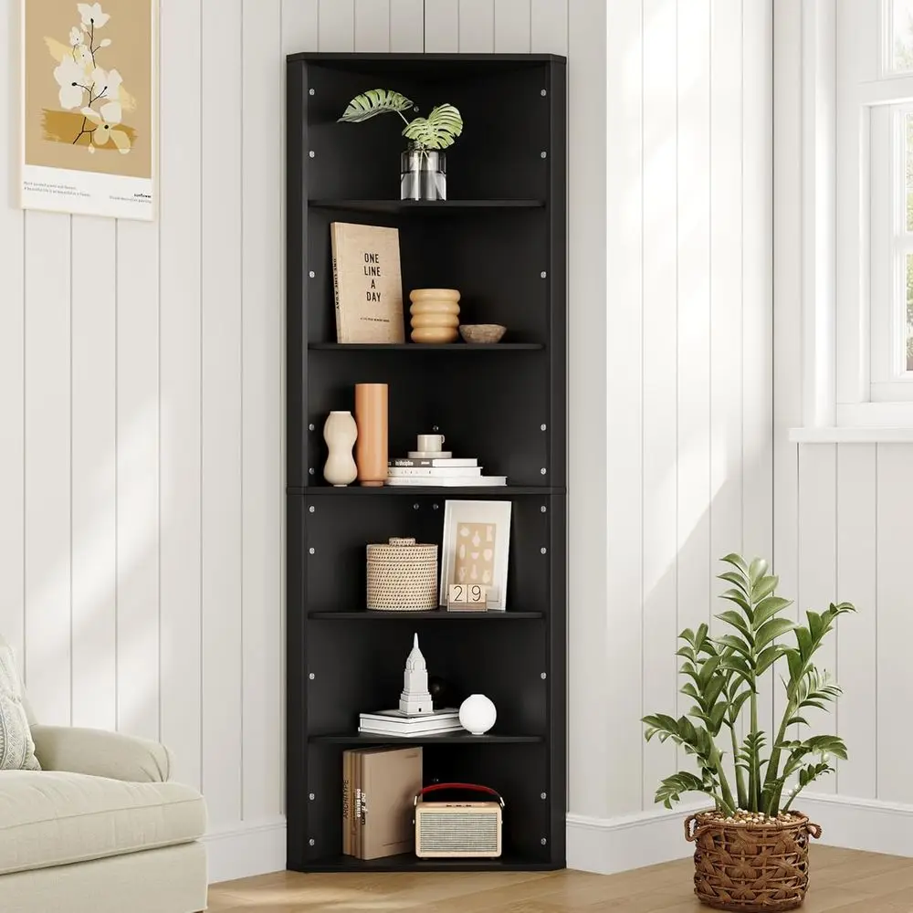 6-Tier Adjustable Bookshelf, 68 Tall, Black, Versatile Storage for Living Room, Office, Kitchen, and Small Spaces
6-Tier Adjustable Bookshelf, 68 Tall, Black, Versatile Storage for Living Room, Office, Kitchen, and Small Spaces