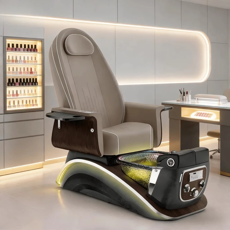 Мебель для маникюрного салона: кресло для педикюра с функцией массажа и электроприводом, кресло для маникюра и педикюра с функцией раскладывания и массажа.
Мебель для маникюрного салона: кресло для педикюра с функцией массажа и электроприводом, кресло для маникюра и педикюра с функцией раскладывания и массажа.
