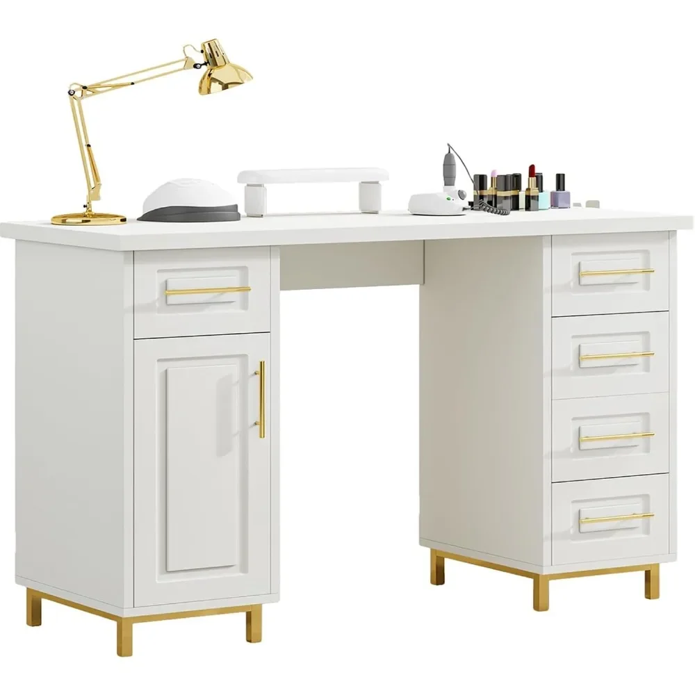 Manicure Table with Drawers for Nail Tech, 43 Inch Nail Desk Station with Storage, Nail Makeup Beauty Salon Table with 5 Drawers
Manicure Table with Drawers for Nail Tech, 43 Inch Nail Desk Station with Storage, Nail Makeup Beauty Salon Table with 5 Drawers