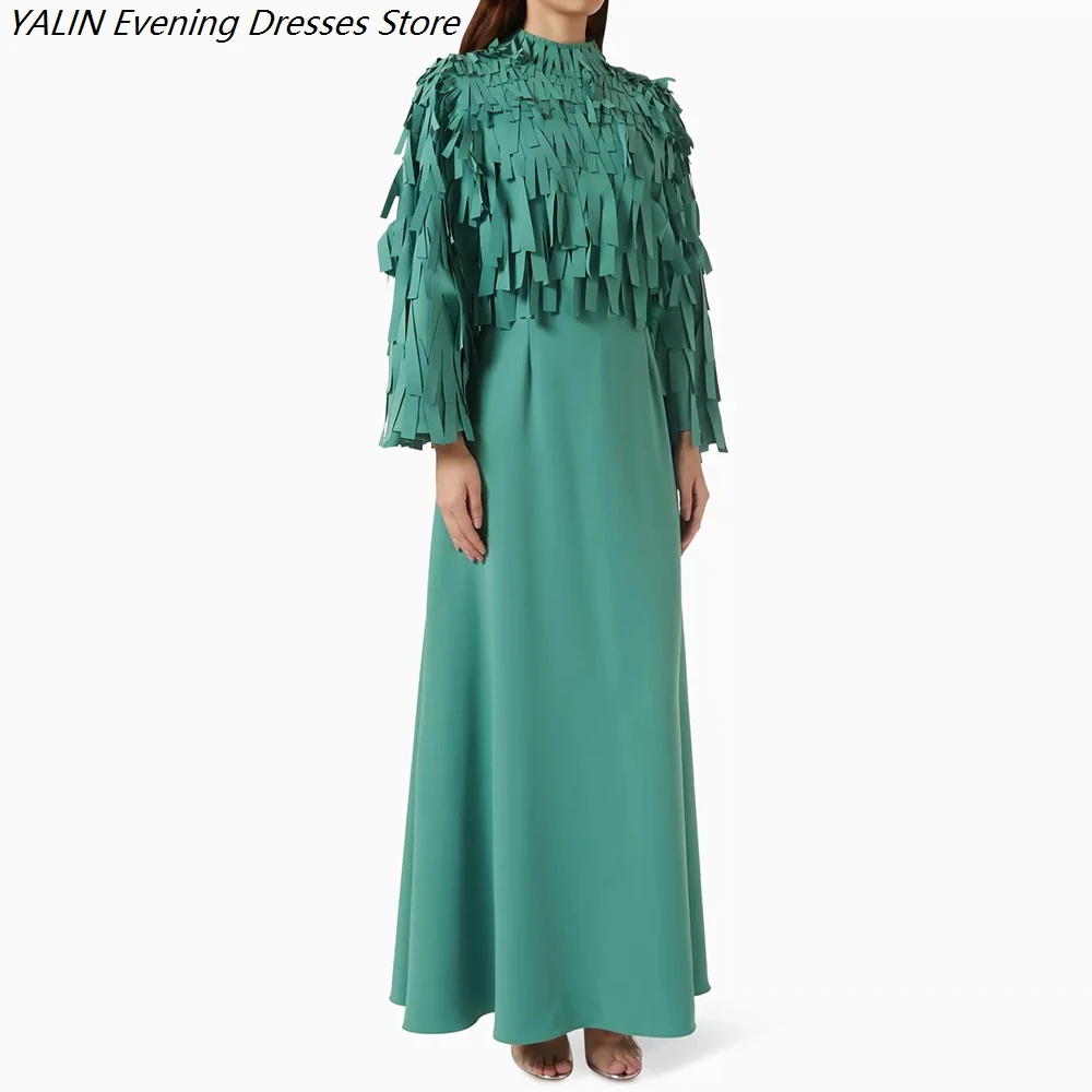 Women's A-line Evening Dresses Ankle-length High-neck Full Sleeve Prom Dresses Simple Fashion Draped Casual Customized Gowns
Women's A-line Evening Dresses Ankle-length High-neck Full Sleeve Prom Dresses Simple Fashion Draped Casual Customized Gowns