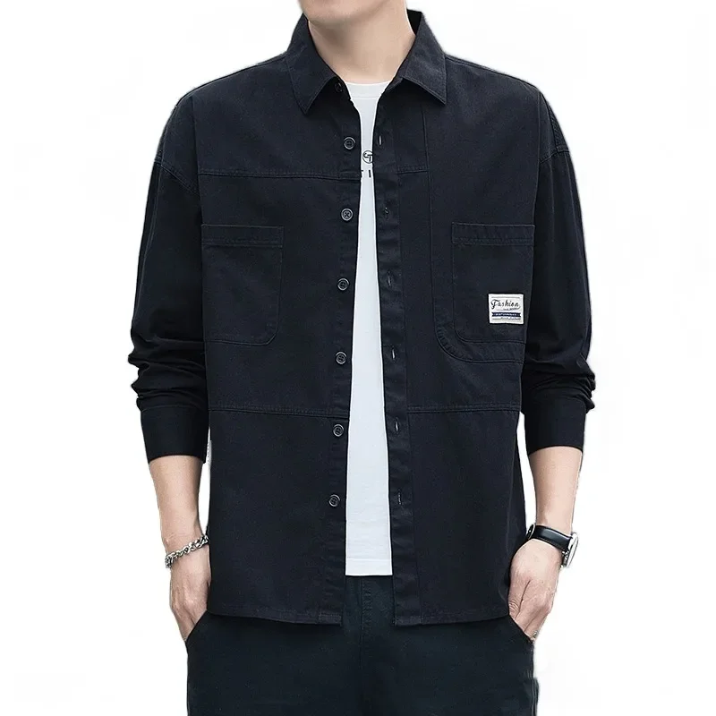 2023 Work shirt Men's casual solid color versatile long sleeved shirt Cotton loose and simple personalized shirt
2023 Work shirt Men's casual solid color versatile long sleeved shirt Cotton loose and simple personalized shirt